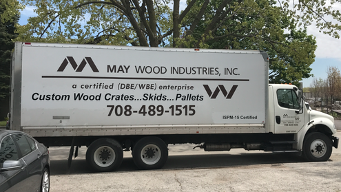 May Wood Industries Maywood Industries delivers custom wood crates skids and pallets for your shipping needs