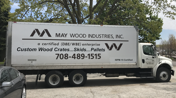 May Wood Industries a certified DBE WBE enterprise Custom Wood Crates Skids Pallets